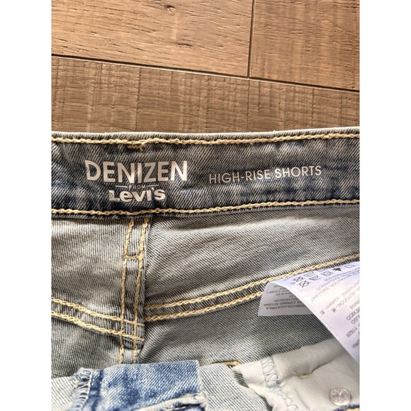 Denizen Levis High-Rise Shorts Womens Distressed Denim Raw Hem Casual 12-W31 - Picture 5 of 11